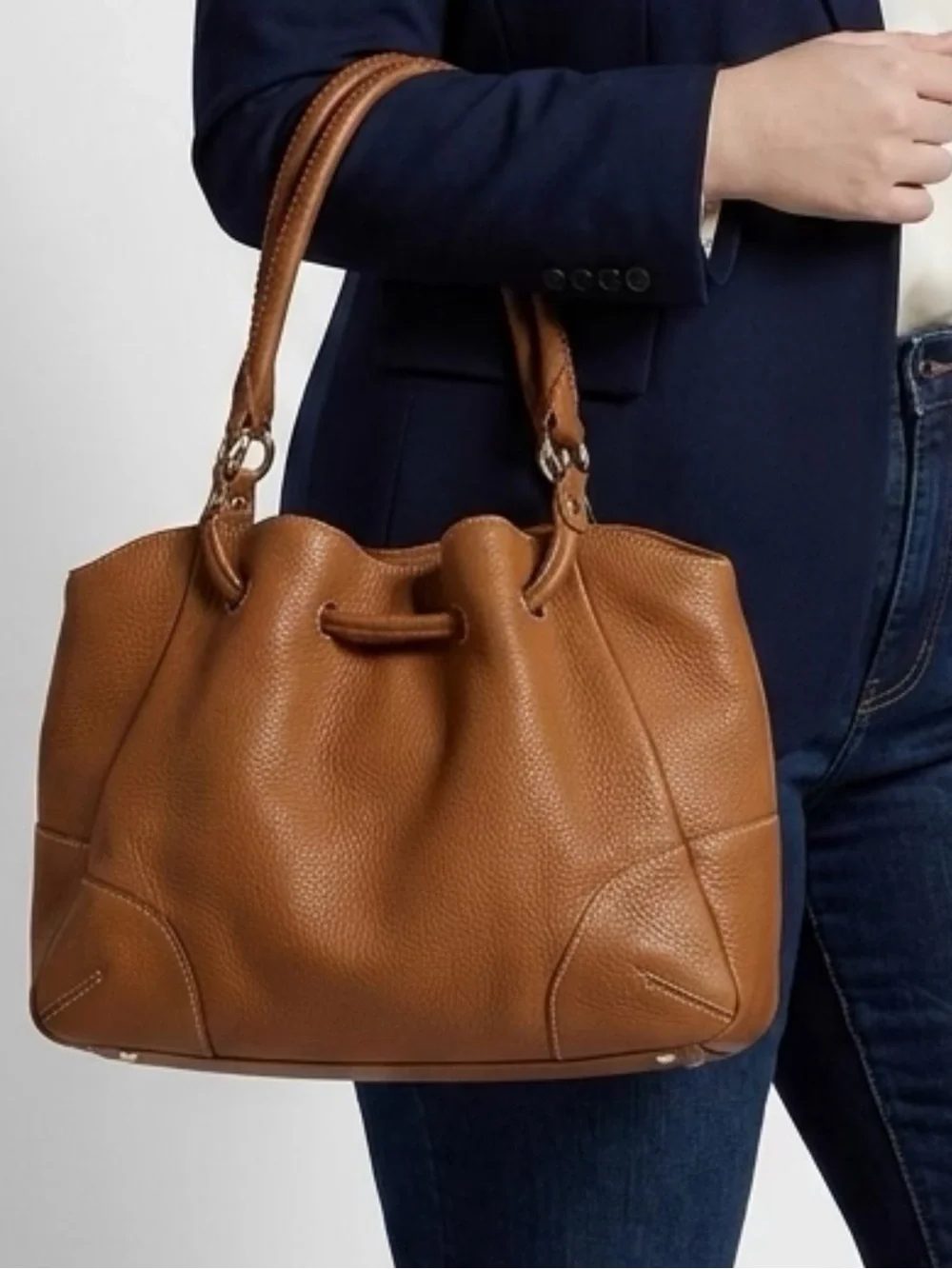 Talbots Leather Camel Hobo Bag